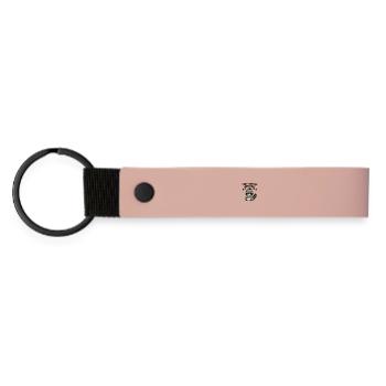 Emotional raccoon cute chaotic funny - Matte Pu Keyring - pink - Front