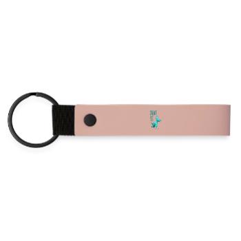 Shit happens, Ballondog - Matte Pu Keyring - pink - Front