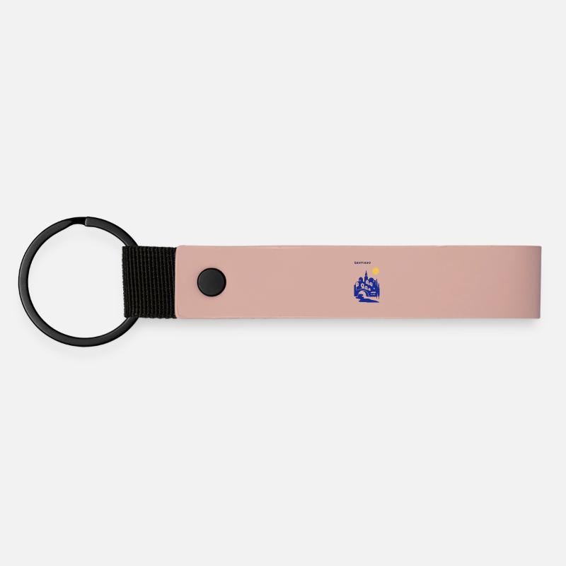 Silhouette de Santiago en soirée - Porte-clés en PU mat - rose