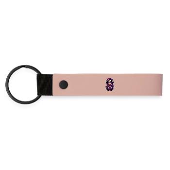  Russian Matroschka Musik Russland Russische - Matte PU Schlüsselanhänger - Rosa - Vorne