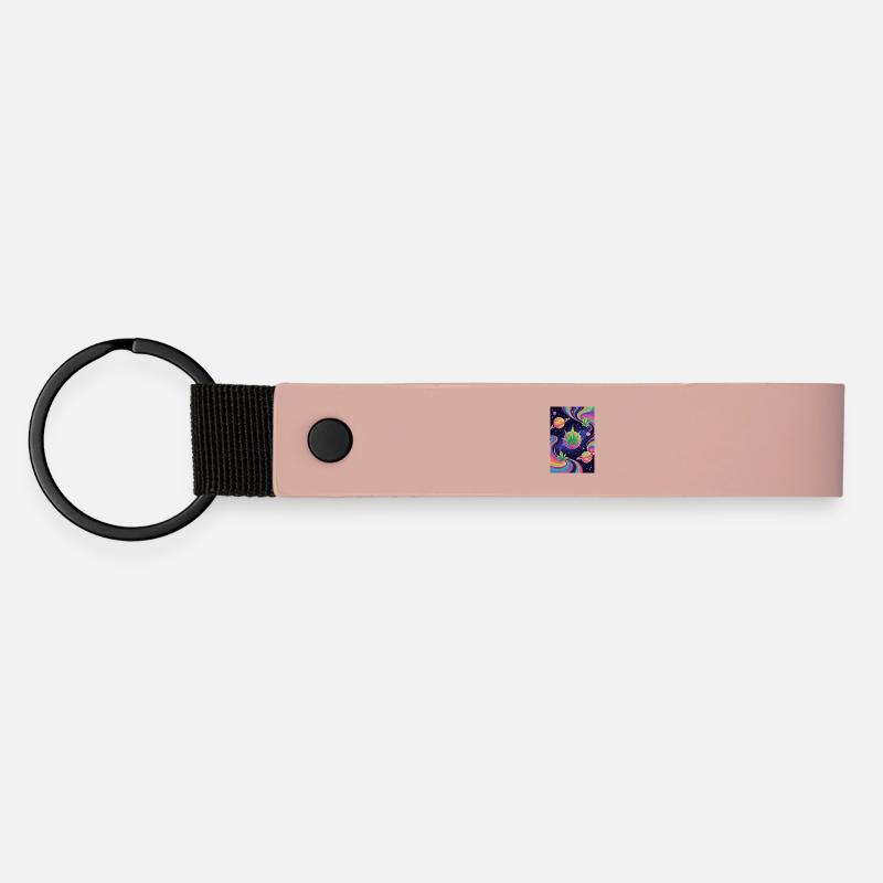 Galactic Cannabis Galaxy - Matte Pu Keyring - pink