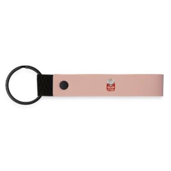 Poland lives in my heart White Eagle Polska - Matte Pu Keyring - pink - Front
