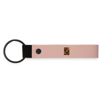 Chevalier dans le jardin floral - Porte-clés en PU mat - rose - Devant