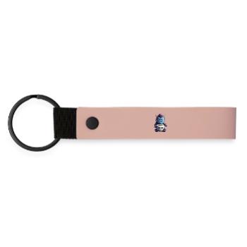 Kaffeemonster  - Koffein Zombie - Morgenmuffel - Matte PU Schlüsselanhänger - Rosa - Vorne