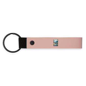 Experience Majestic Alps Lauterbrunnen Switzerland - Matte Pu Keyring - pink - Front