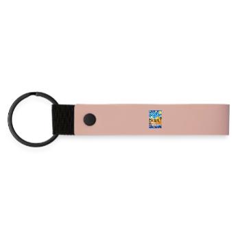 Rabat Morocco Starry Night - Matte Pu Keyring - pink - Front