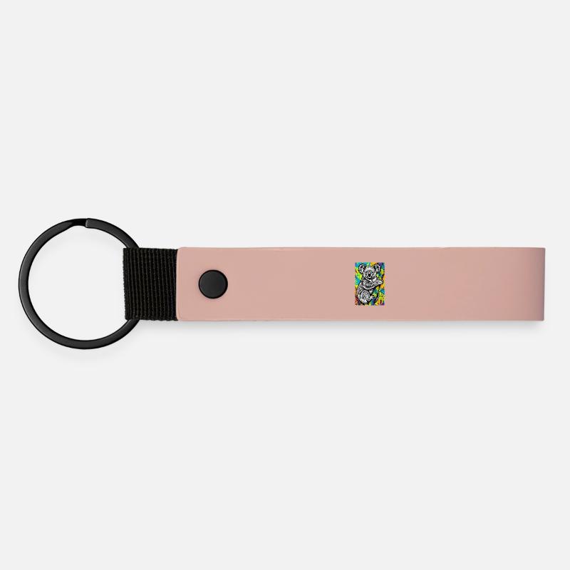 Koala - Porte-clés en PU mat - rose