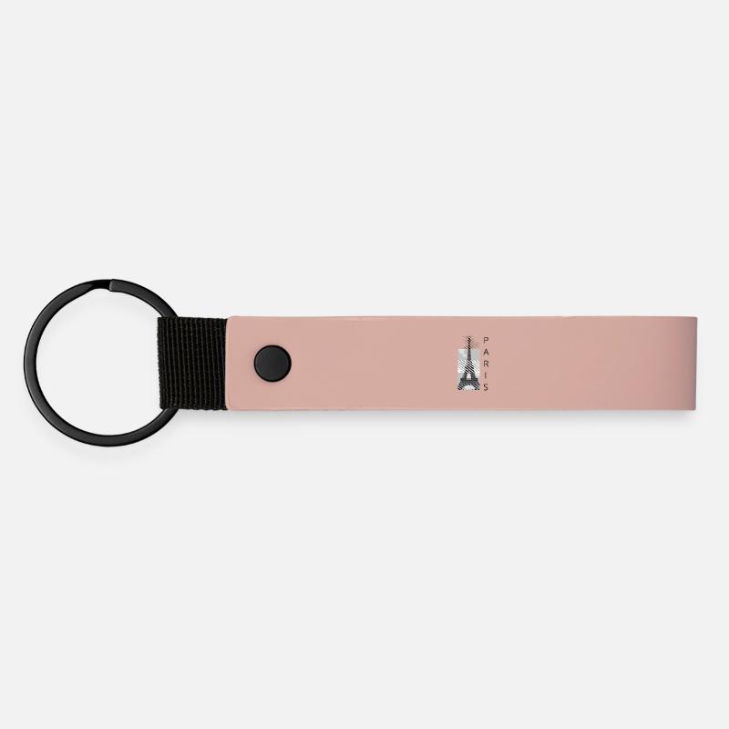 paris - Matte Pu Keyring - pink