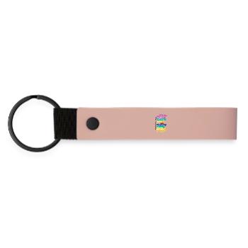 Enseignant étant - Porte-clés en PU mat - rose - Devant