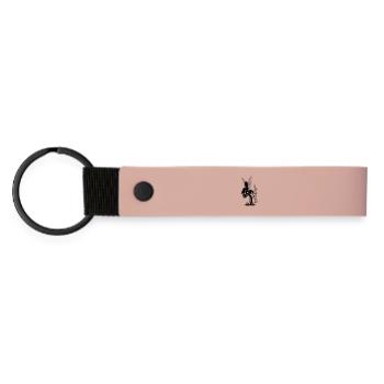 Fairy Mushroom Elven Motif Fantasy - Matte Pu Keyring - pink - Front