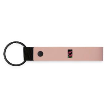 Neon Cosmos Whales in the Sea of Stars - Matte Pu Keyring - pink - Front