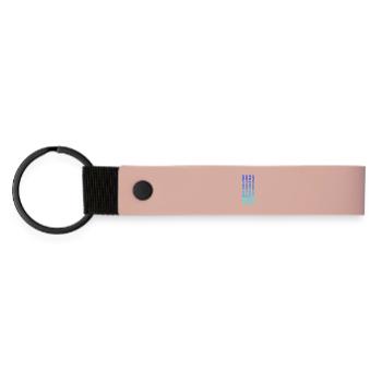 Pray Hard Work Hard - Matte Pu Keyring - pink - Front