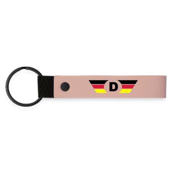 Allemagne drapeau / symbole haut - Porte-clés en PU mat - rose - Devant