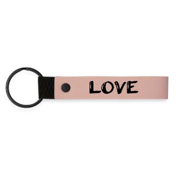 HERZ. PAAR. ICH HABE GERADE GEHEIRATET. Junggesellinnenabschied. VALENTINSTAG. - Matte PU Schlüsselanhänger - Rosa - Vorne