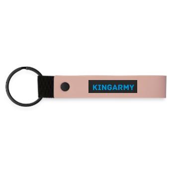 KINGARMY Militärische blau  - Matte PU Schlüsselanhänger - Rosa - Vorne