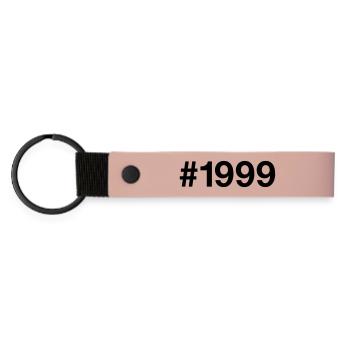 1999 Jahrgang Hashtag 27 Jahre alt 27. Geburtstag - Matte PU Schlüsselanhänger - Rosa - Vorne