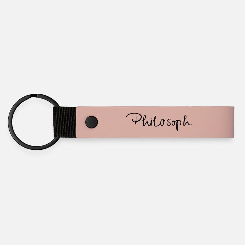 philosopher - Matte Pu Keyring - pink