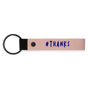 MERCI. THANKS. THANK YOU. ANNIVERSAIRE. NAISSANCE. - Porte-clés en PU mat - rose - Devant