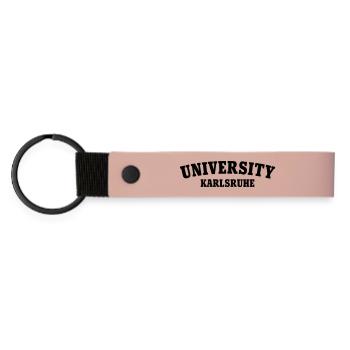 University of Karlsruhe - Matte Pu Keyring - pink - Front