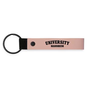 Universität Mannheim - Matte PU Schlüsselanhänger - Rosa - Vorne