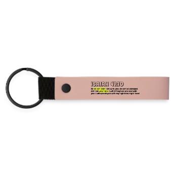 Christian Faith Motivation T-Shirt - Matte Pu Keyring - pink - Front