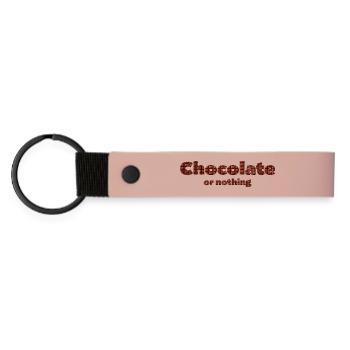 Chocolate pattern with 3D effect - Matte Pu Keyring - pink - Front