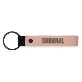 Original Font Unique Confident Einmali - Matte Pu Keyring - pink - Front