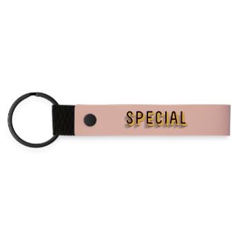 special besonders einzigartig name speziell divers - Matte PU Schlüsselanhänger - Rosa - Vorne