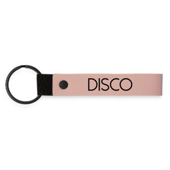 DISCO Diskokugel - Matte PU Schlüsselanhänger - Rosa - Vorne