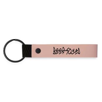 Escouade de bière - Porte-clés en PU mat - rose - Devant