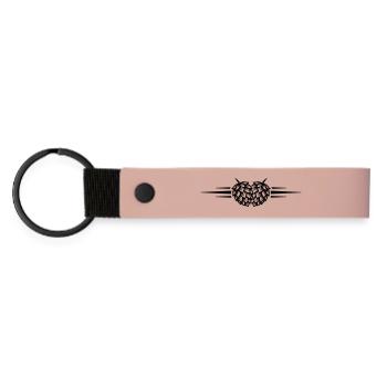 Hops Symbol Beer - Matte Pu Keyring - pink - Front