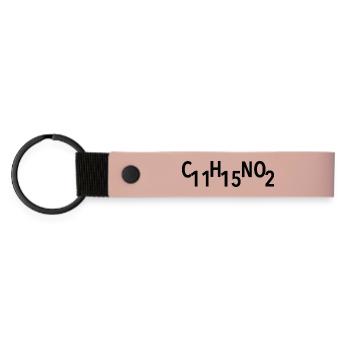 3,4-méthylènedioxy-N-méthylamphétamine - Porte-clés en PU mat - rose - Devant