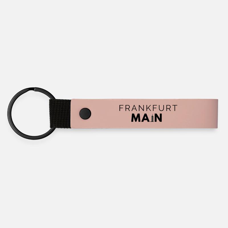 Frankfurt Main - Matte Pu Keyring - pink