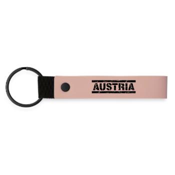 Autriche - Porte-clés en PU mat - rose - Devant