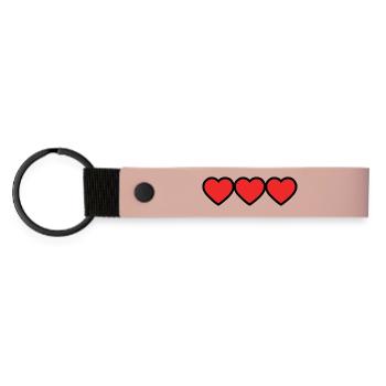 VALENTINSTAG. Junggesellinnenabschied. ICH LIEBE DICH. ICH LIEBE DICH. LIEBE - Matte PU Schlüsselanhänger - Rosa - Vorne