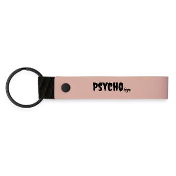Psycho Loge – Funny Psychologist Shirt - Matte Pu Keyring - pink - Front