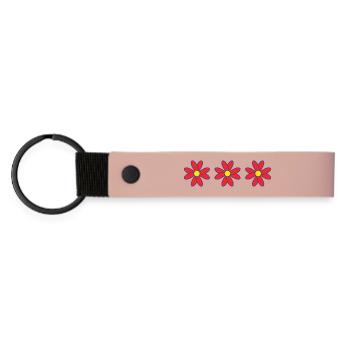 FLOWER. NATURE. ECOLOGY. ANNIVERSARY. PARTY. MOM - Matte Pu Keyring - pink - Front
