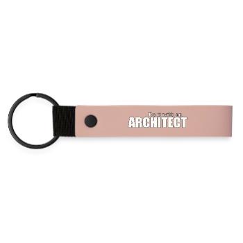 Architecte - Porte-clés en PU mat - rose - Devant