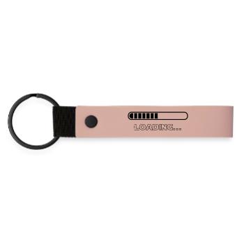 Chargement - Porte-clés en PU mat - rose - Devant