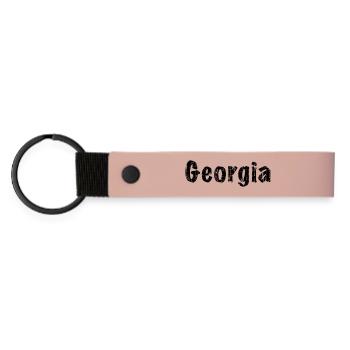 Georgia - Matte PU Schlüsselanhänger - Rosa - Vorne