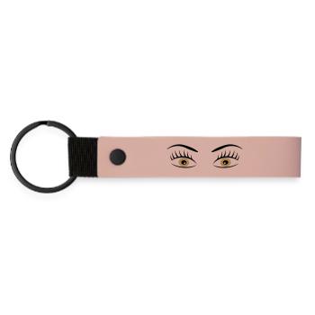 2541614 15414855 Auge - Matte PU Schlüsselanhänger - Rosa - Vorne