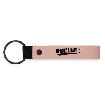 unbreakable unaufhaltsam strong Training beliebt - Matte PU Schlüsselanhänger - Rosa - Vorne