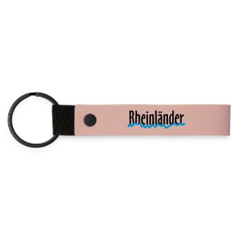 Rheinländer - Die Leute vom Rhein - Matte PU Schlüsselanhänger - Rosa - Vorne