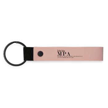 MPA Ich Habe Immer Recht Design - Matte PU Schlüsselanhänger - Rosa - Vorne