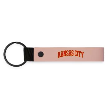 Kansas City Varsity Lettering - Matte Pu Keyring - pink - Front