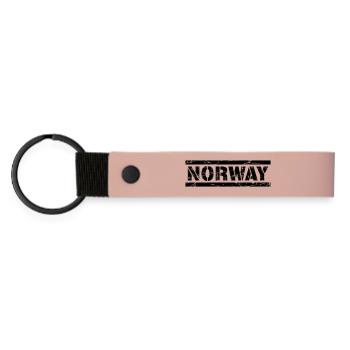 Norvège - Porte-clés en PU mat - rose - Devant