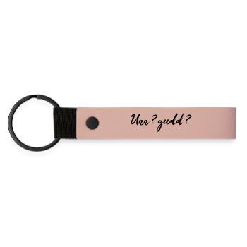Saarländisch Dialekt Shirt Saar Saarland Geschenk - Matte PU Schlüsselanhänger - Rosa - Vorne
