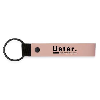 Uster Coordinates Zurich - Matte Pu Keyring - pink - Front