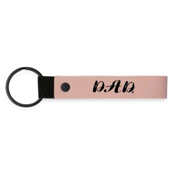 Dad Father's Day Dad - Matte Pu Keyring - pink - Front