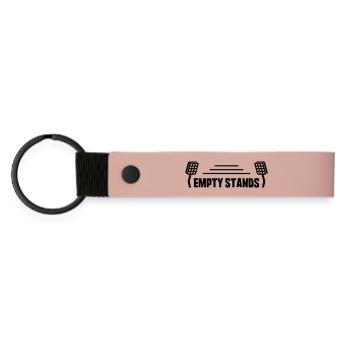 Empty Stands Logo - Matte PU Schlüsselanhänger - Rosa - Vorne